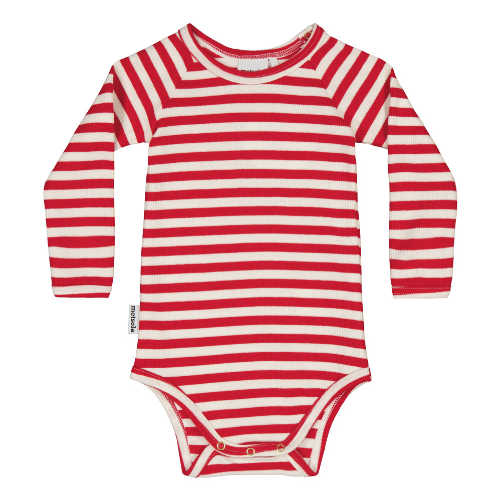 METSOLA RIB BODY LS, Poppy/Vanilla