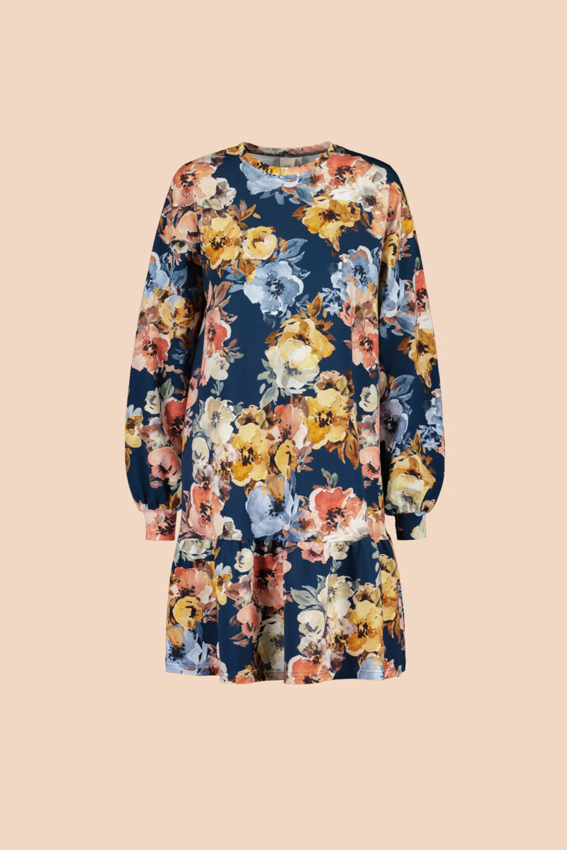 Alternative view of KAIKO RUFFLE SWEATSHIRT DRESS, Moss Rose