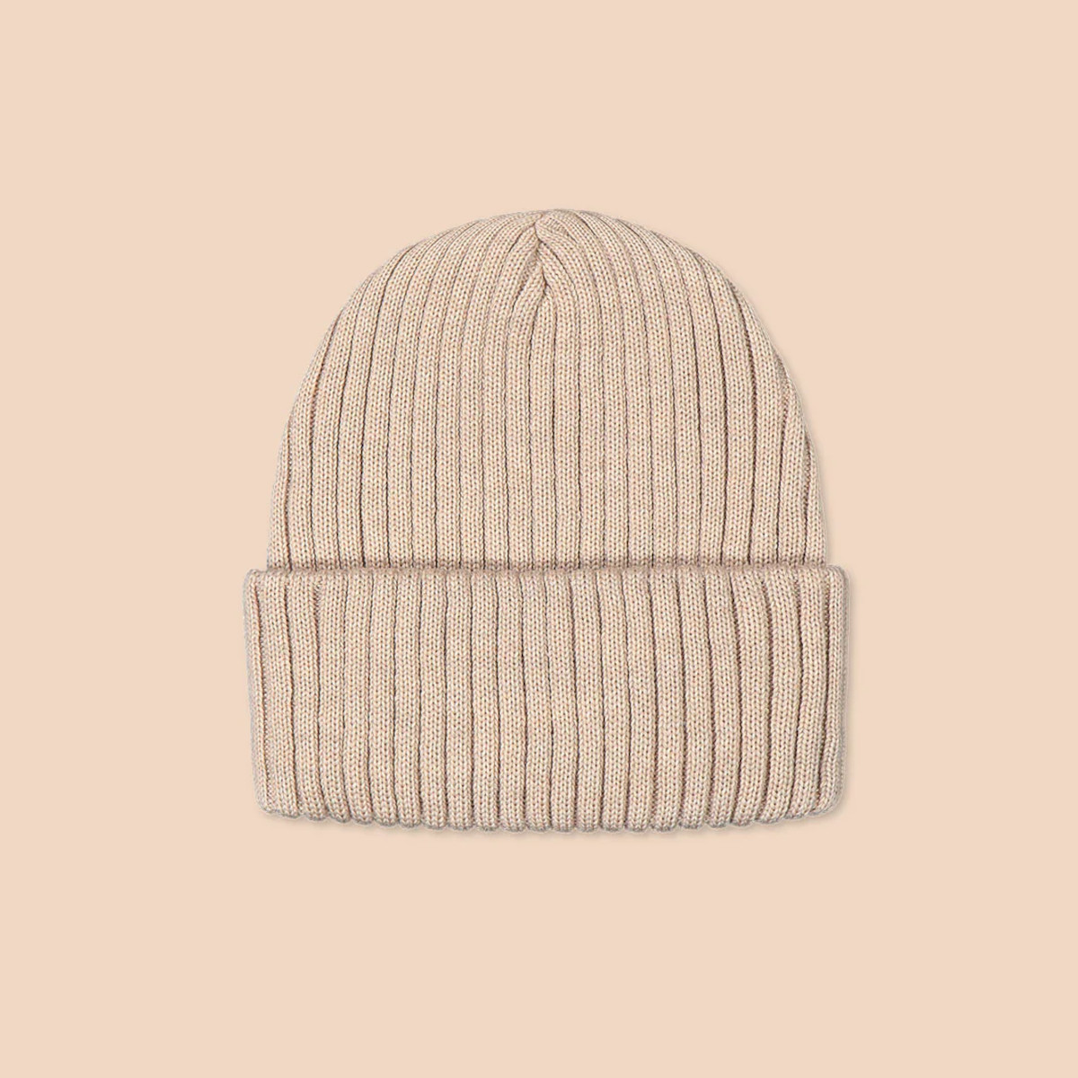 KAIKO RIB BEANIE, Light Sand