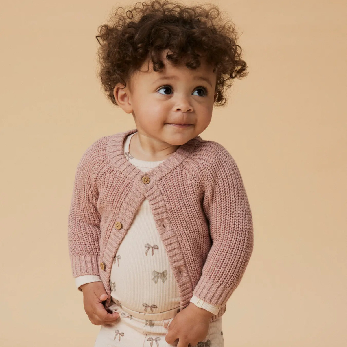 Lil' Atelier NBNEMLEN neuletakki, Misty Rose