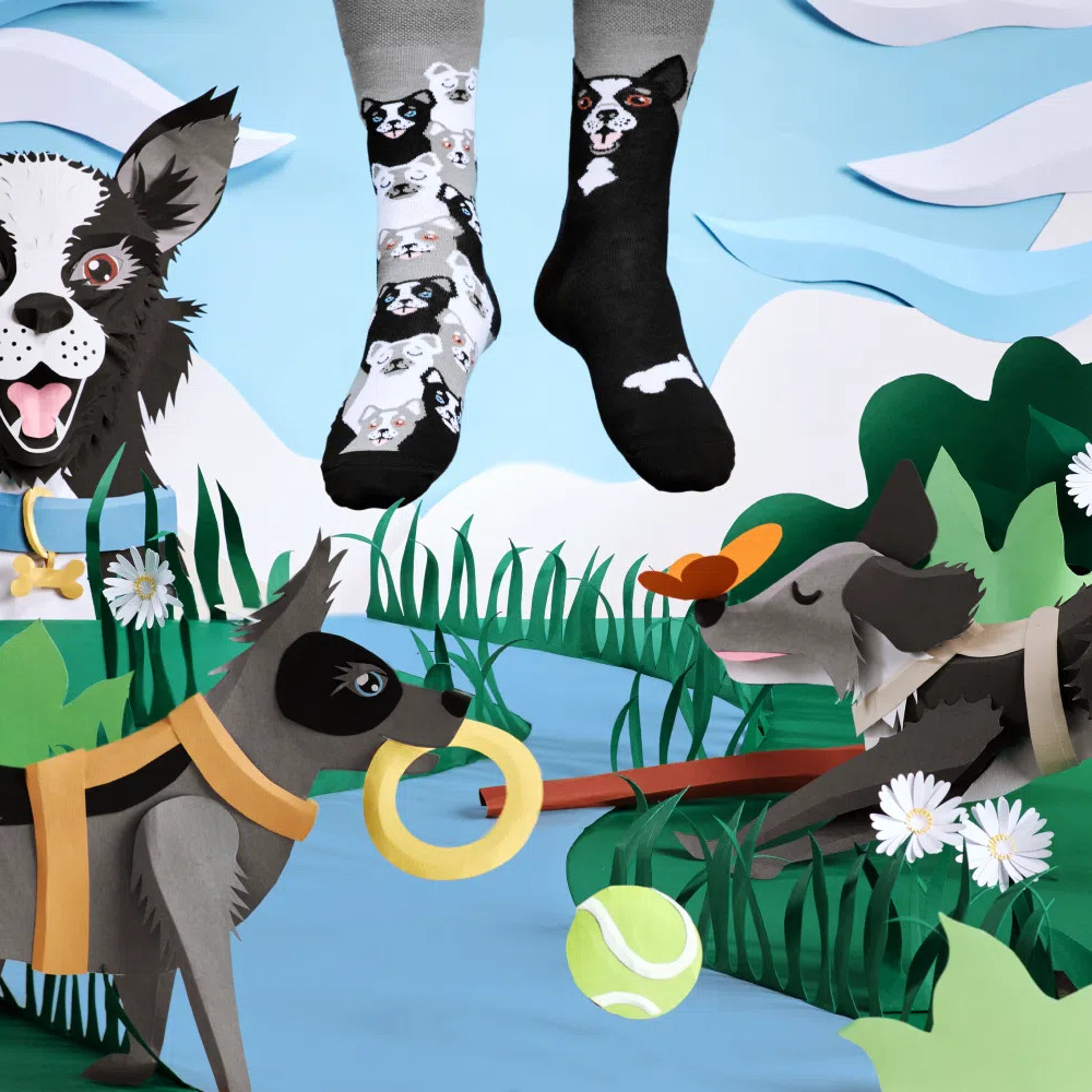 MANY MORNINGS aikuisten ERIPARISUKAT, Black Dog