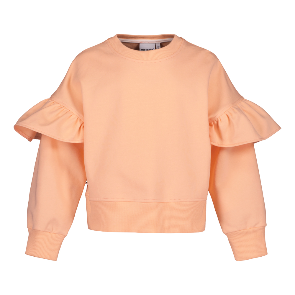 METSOLA FRILL SWEATER collegepaita, Peachy
