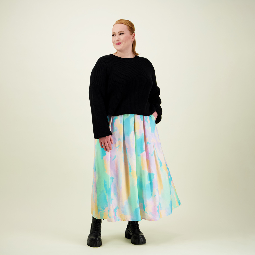 METSOLA SUNSET PLEATED SKIRT hame, Multicolour