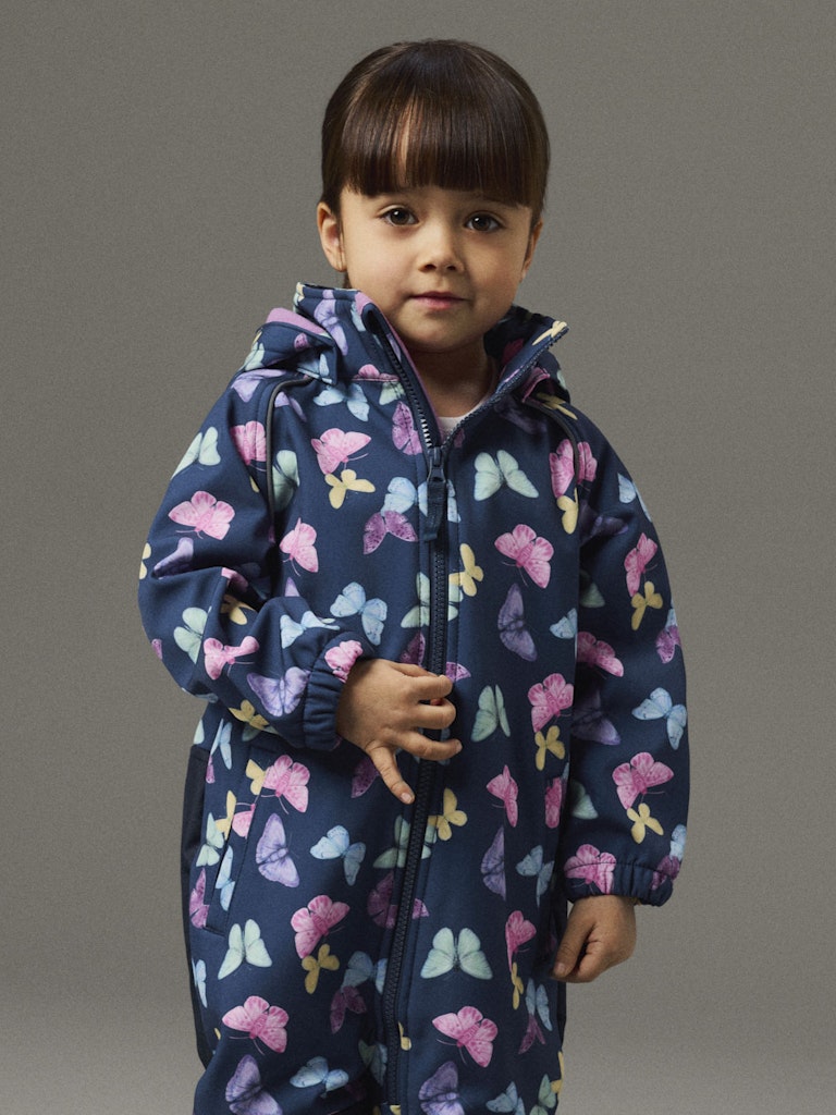 Alternative view of NAME IT NMFALFA08 BUTTERFLIES softshell-haalari, Insignia Blue