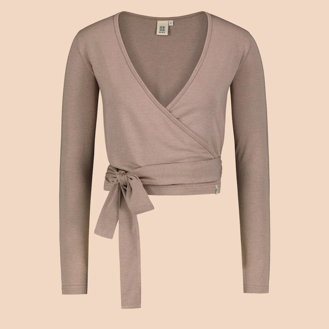 Alternative view of KAIKO WRAP TOP, Taupe