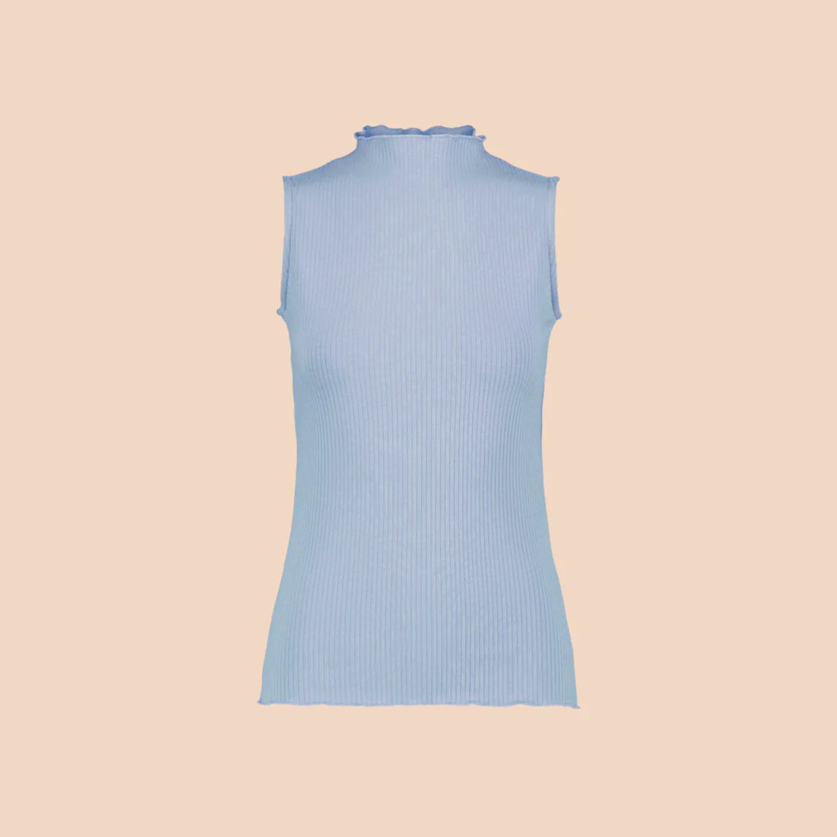 KAIKO RIB TOP, Light Blue