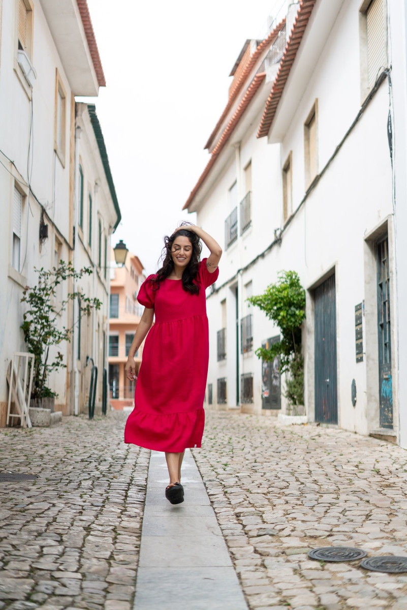 NAKOA Astrid Dress, Pink Peacock