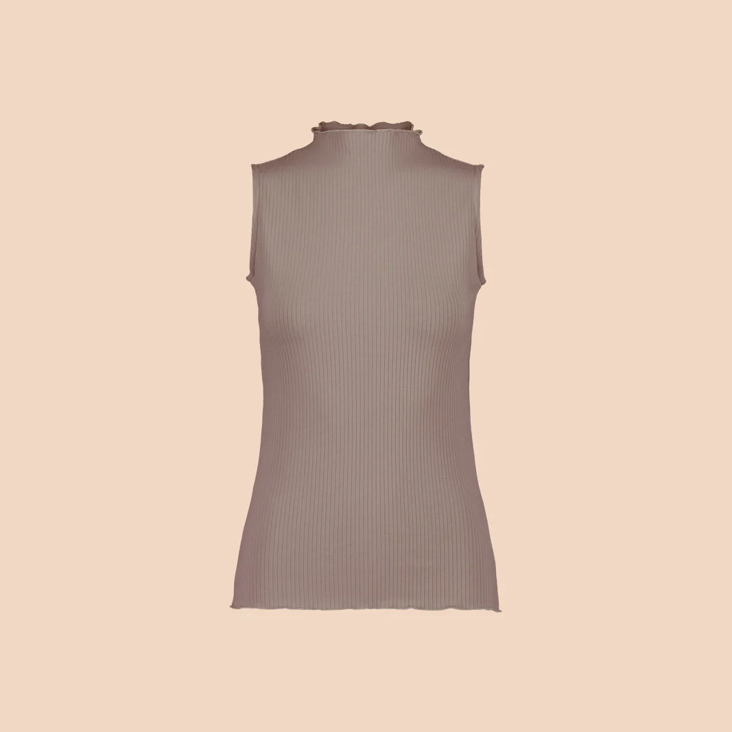 Alternative view of KAIKO RIB TOP toppi, Taupe