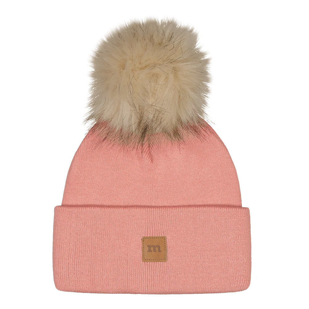 METSOLA CRYSTAL BEANIE puuvillapipo, Peachy Pink