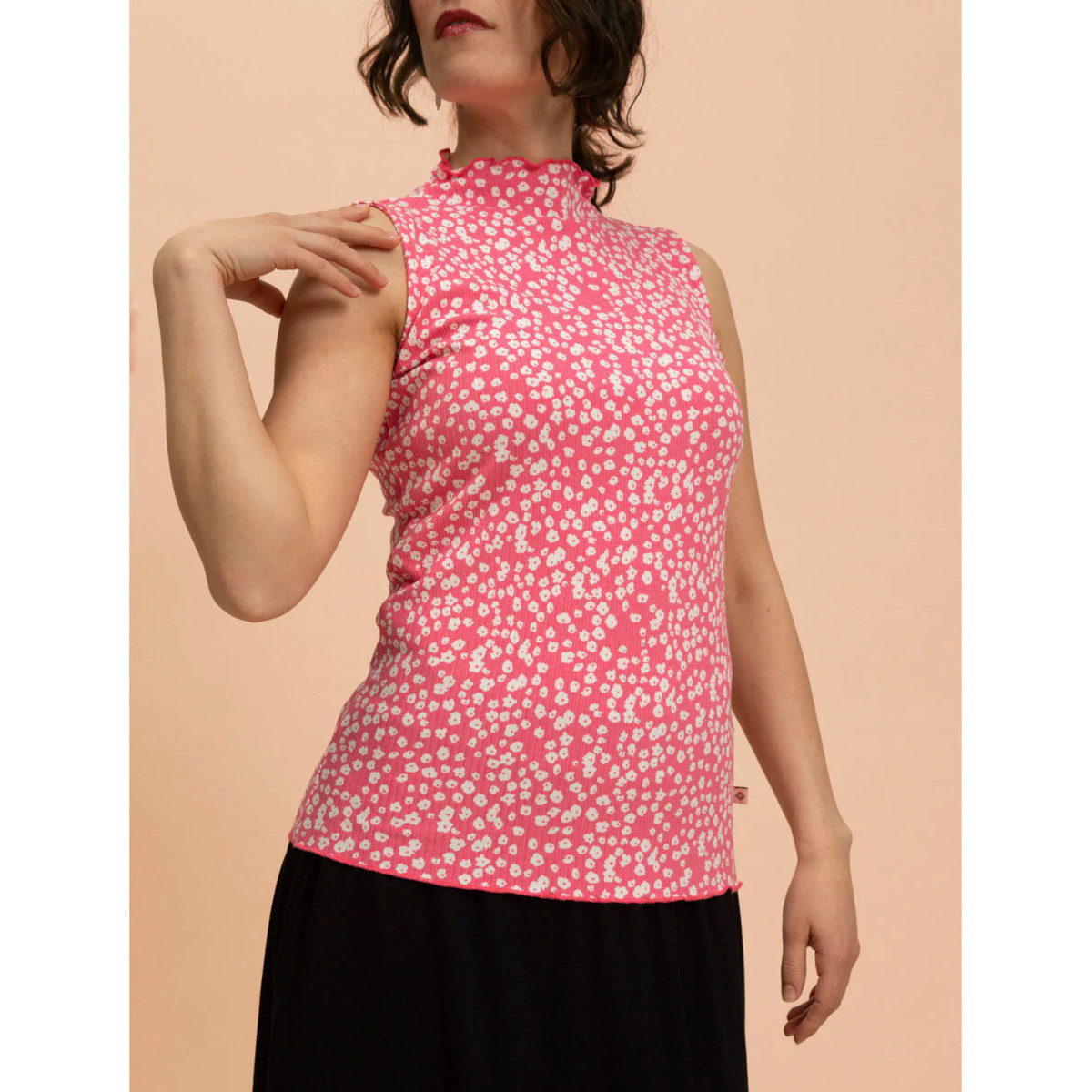 KAIKO RIB TOP toppi, Flora Pink