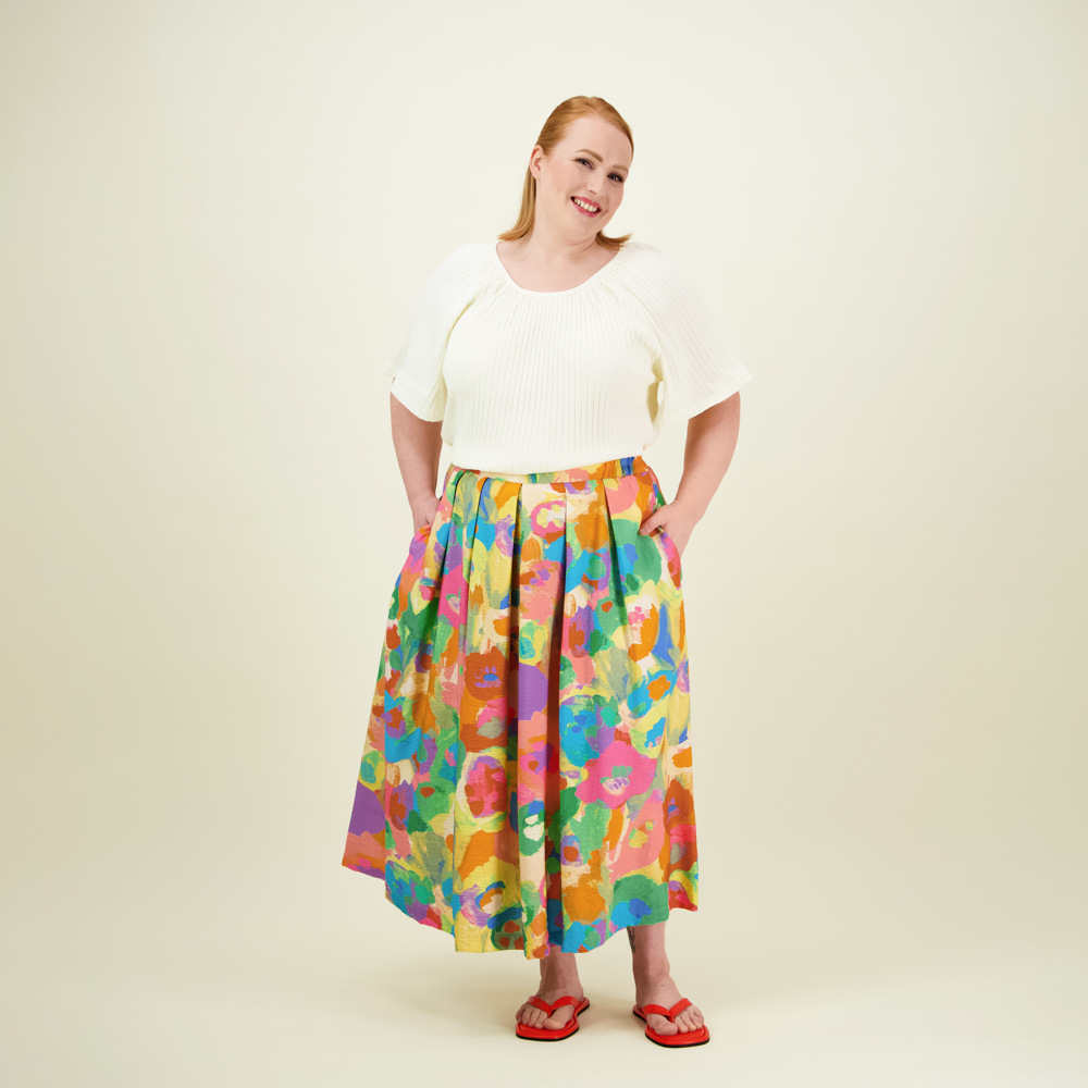 Alternative view of METSOLA BELL SLEEVE RIB TOP t-paita, Milky