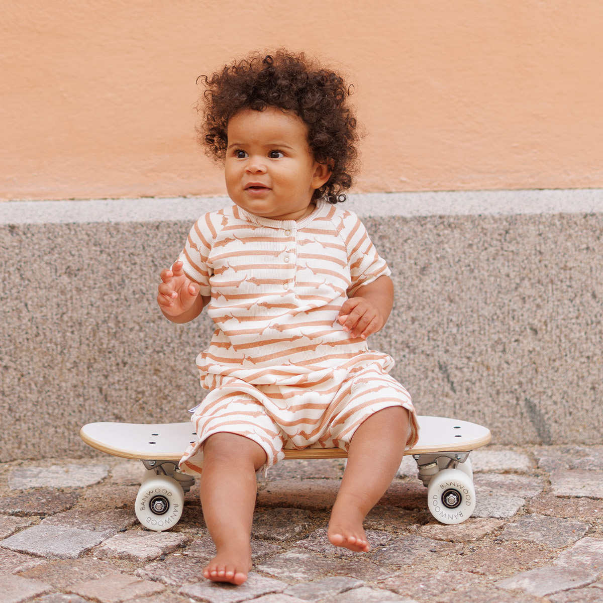 Alternative view of METSOLA GOOD MOOD RIB ROMPER, Toffee