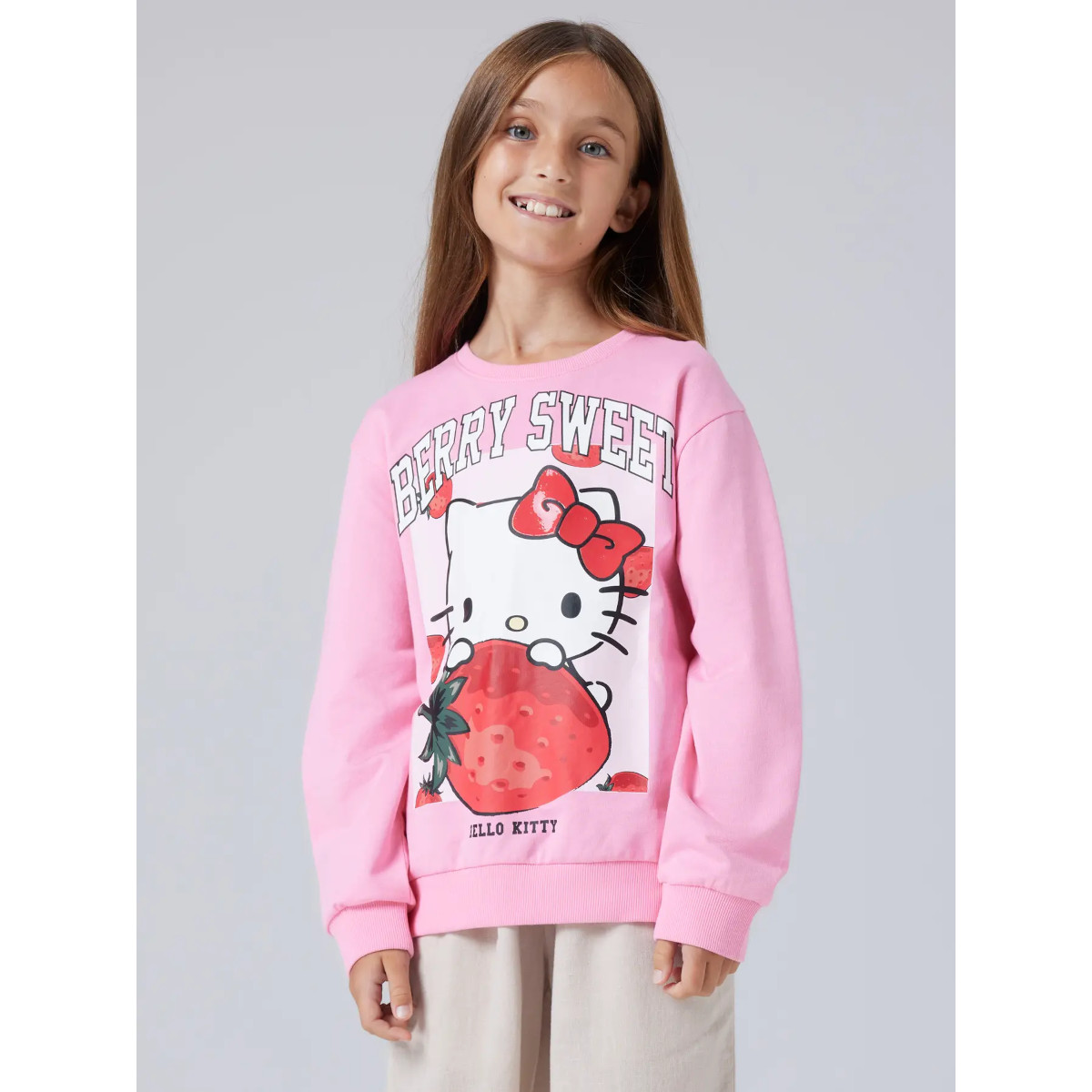 NAME IT NKFAFIKIM HELLO KITTY collegepaita, Pink Drink