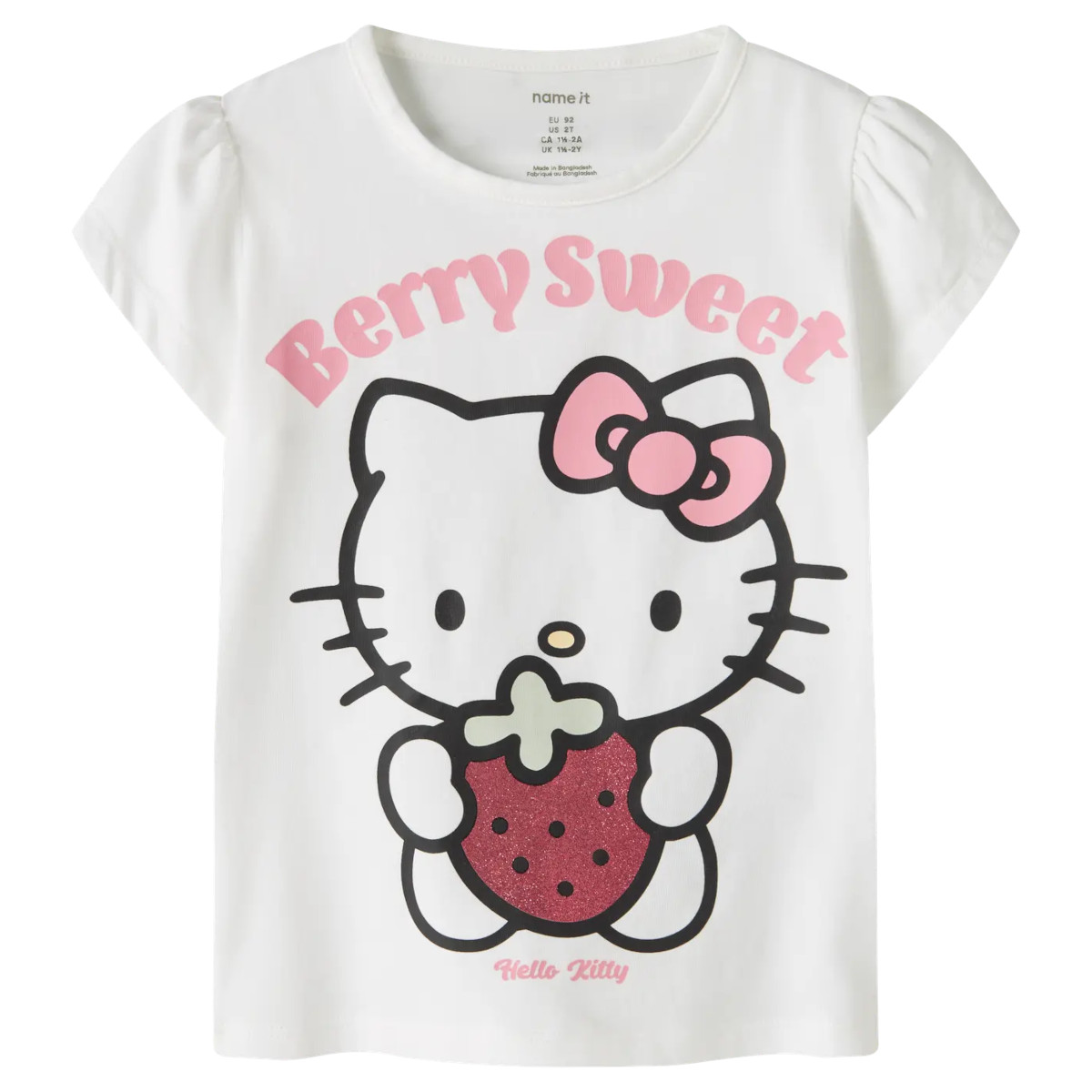 name it NMFASDA HELLO KITTY t-paita, Bright White