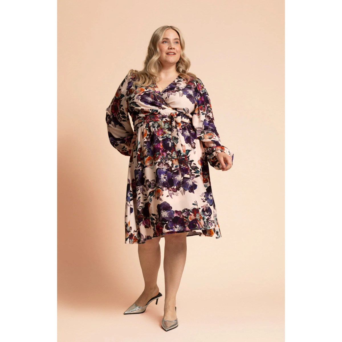 KAIKO WRAP DRESS, Roses