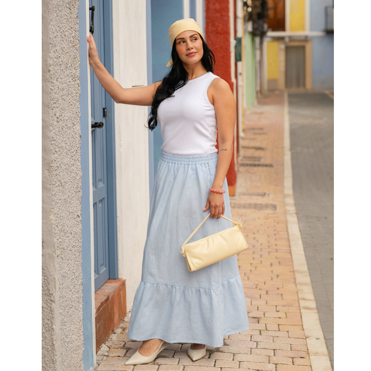 Alternative view of NAKOA GOLDIE SKIRT hame, Sky Blue