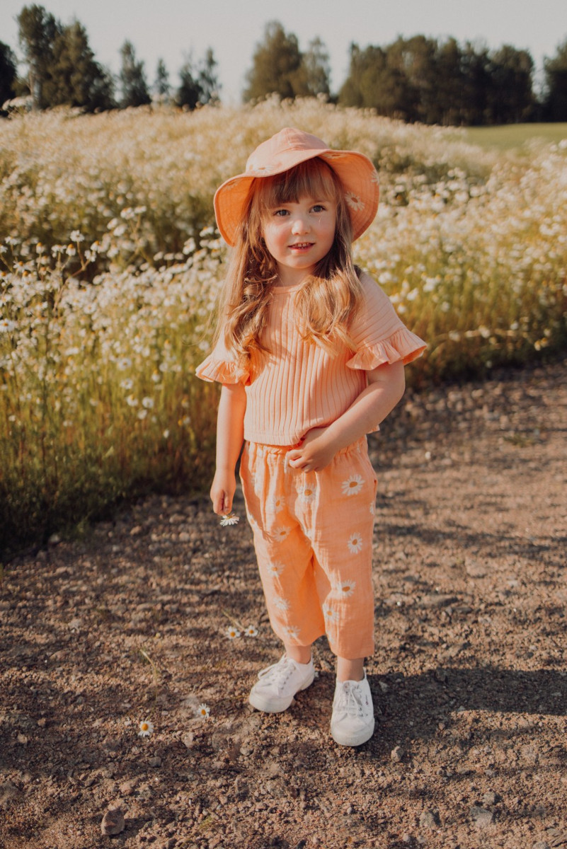 Alternative view of METSOLA WIDE RIB FRILLA SHIRT SS, Peachy