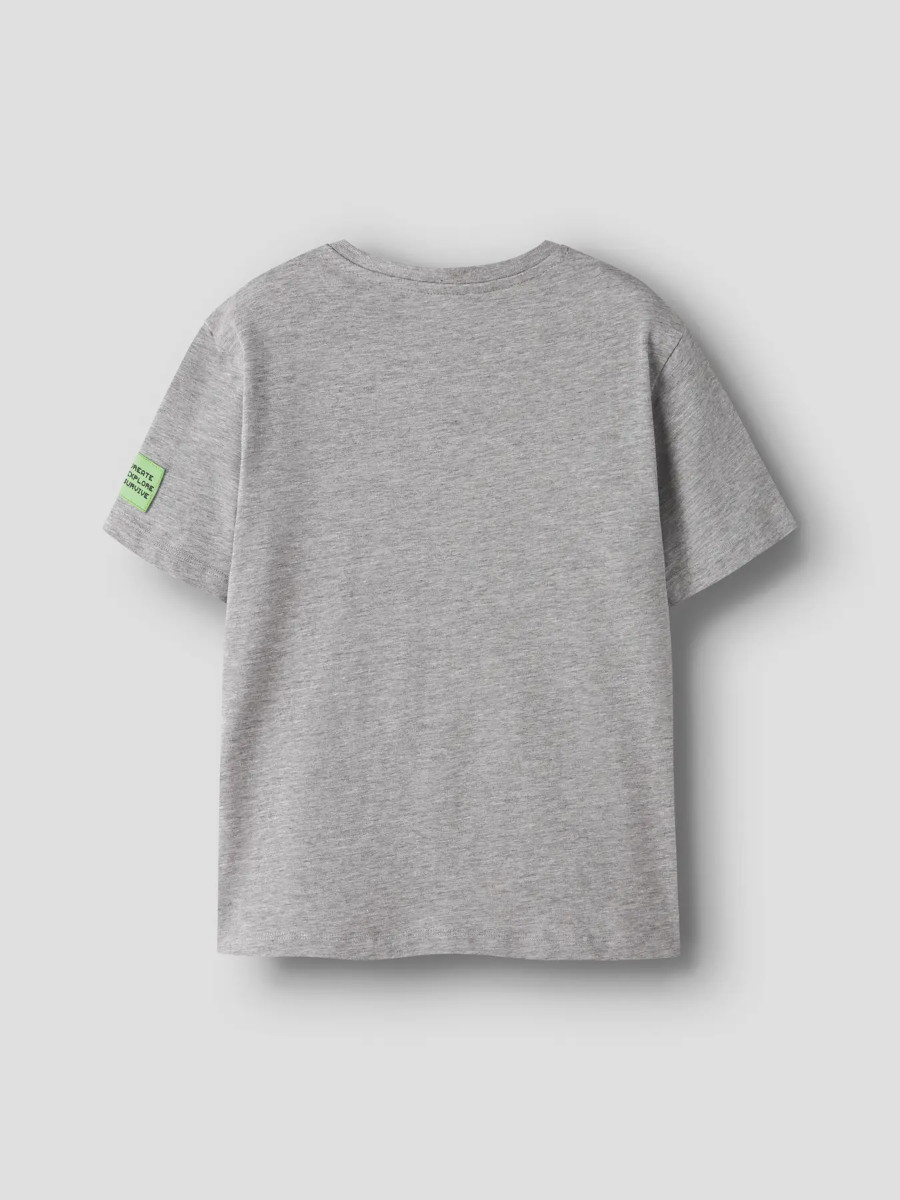 Alternative view of NAME IT NKMMYKIN MINECRAFT t-paita, Grey Melange