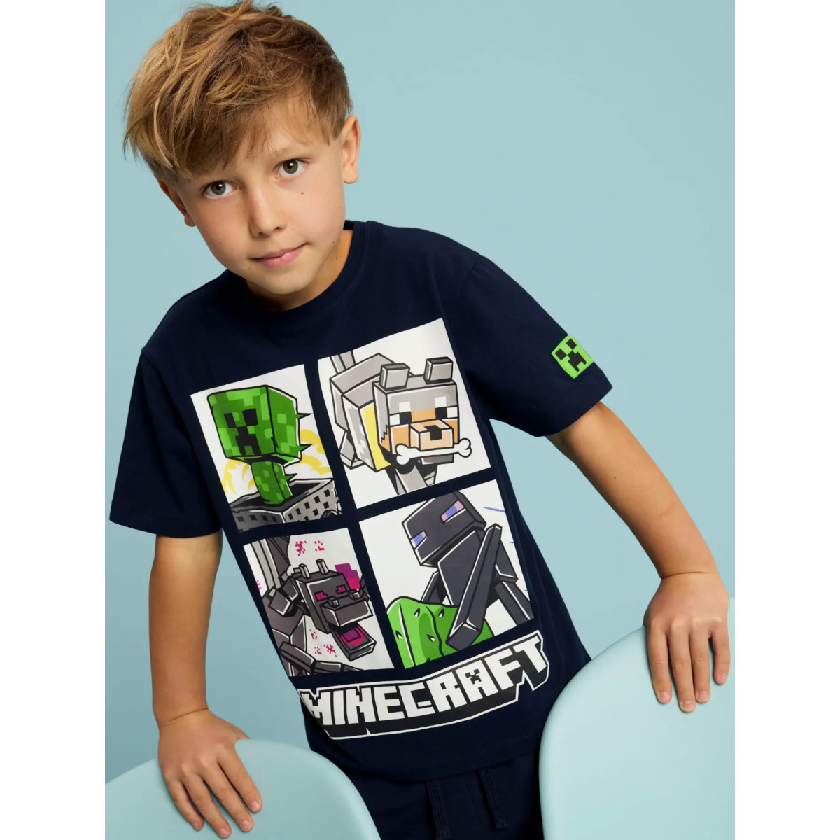 NAME IT NKMMYKIN MINECRAFT t-paita, Navy Blazer