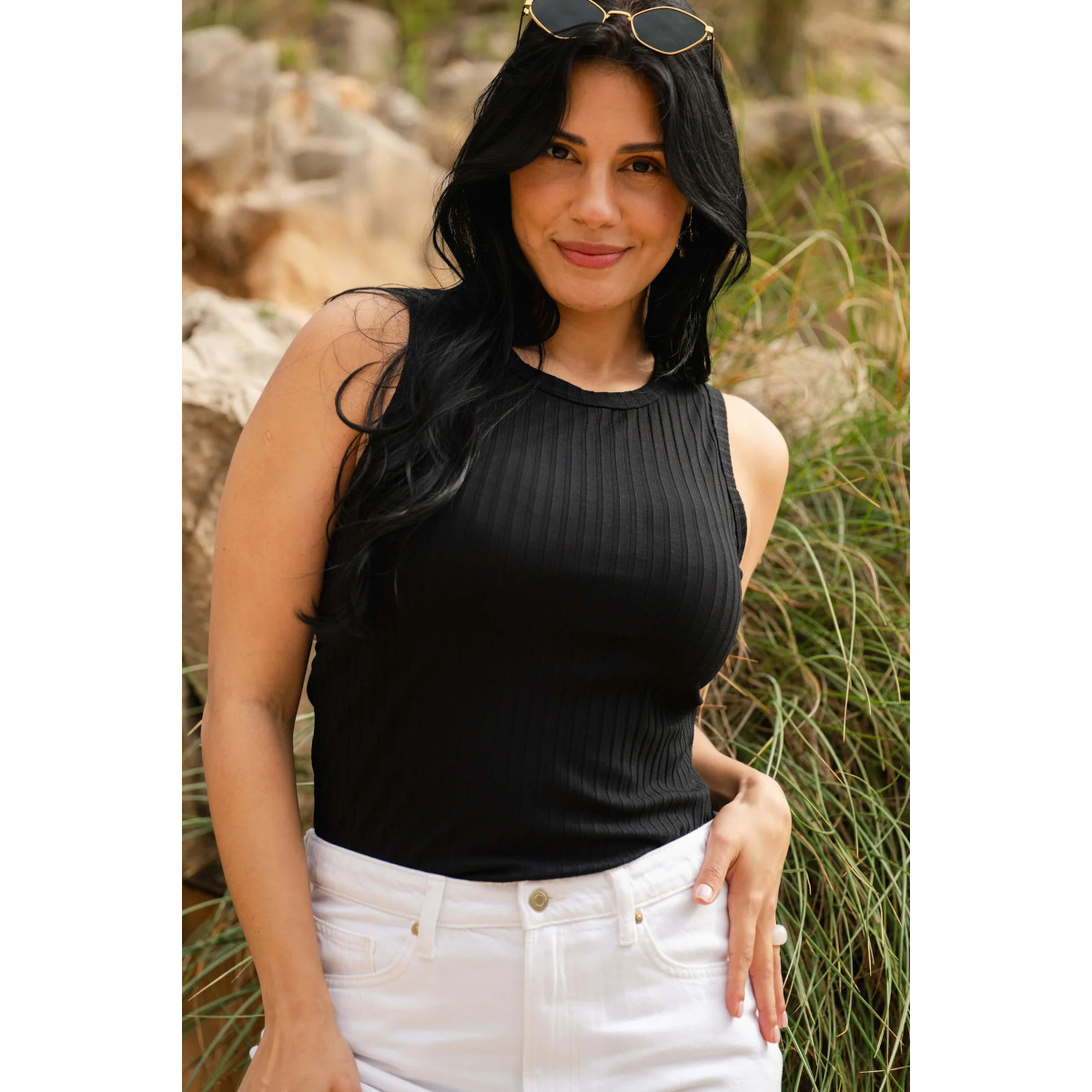 NAKOA Rib Top, Black
