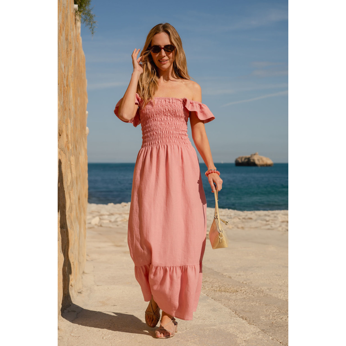 NAKOA BIANCA Dress, Powder Pink