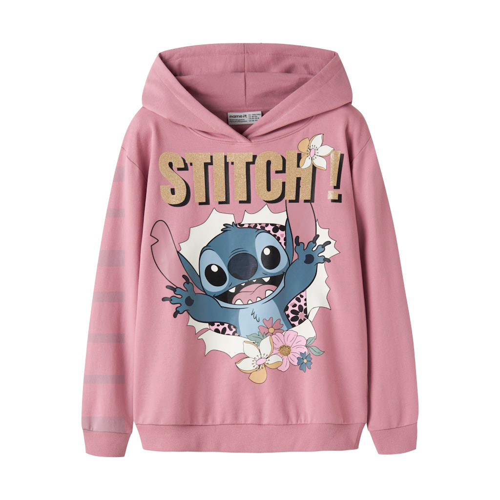 NAME IT NKFJYNDA STITCH collegehuppari, Lilas