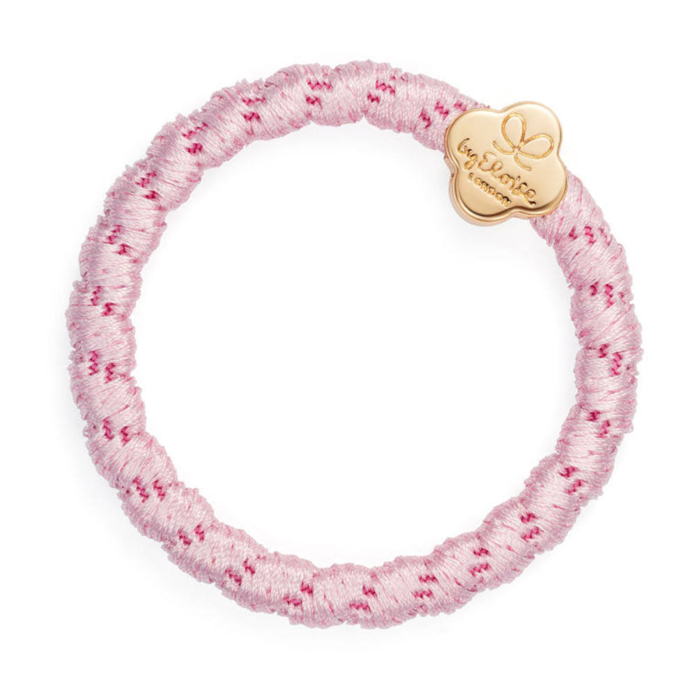 BY ELOISE WOVEN GOLD QUATREFOIL, Soft Pink