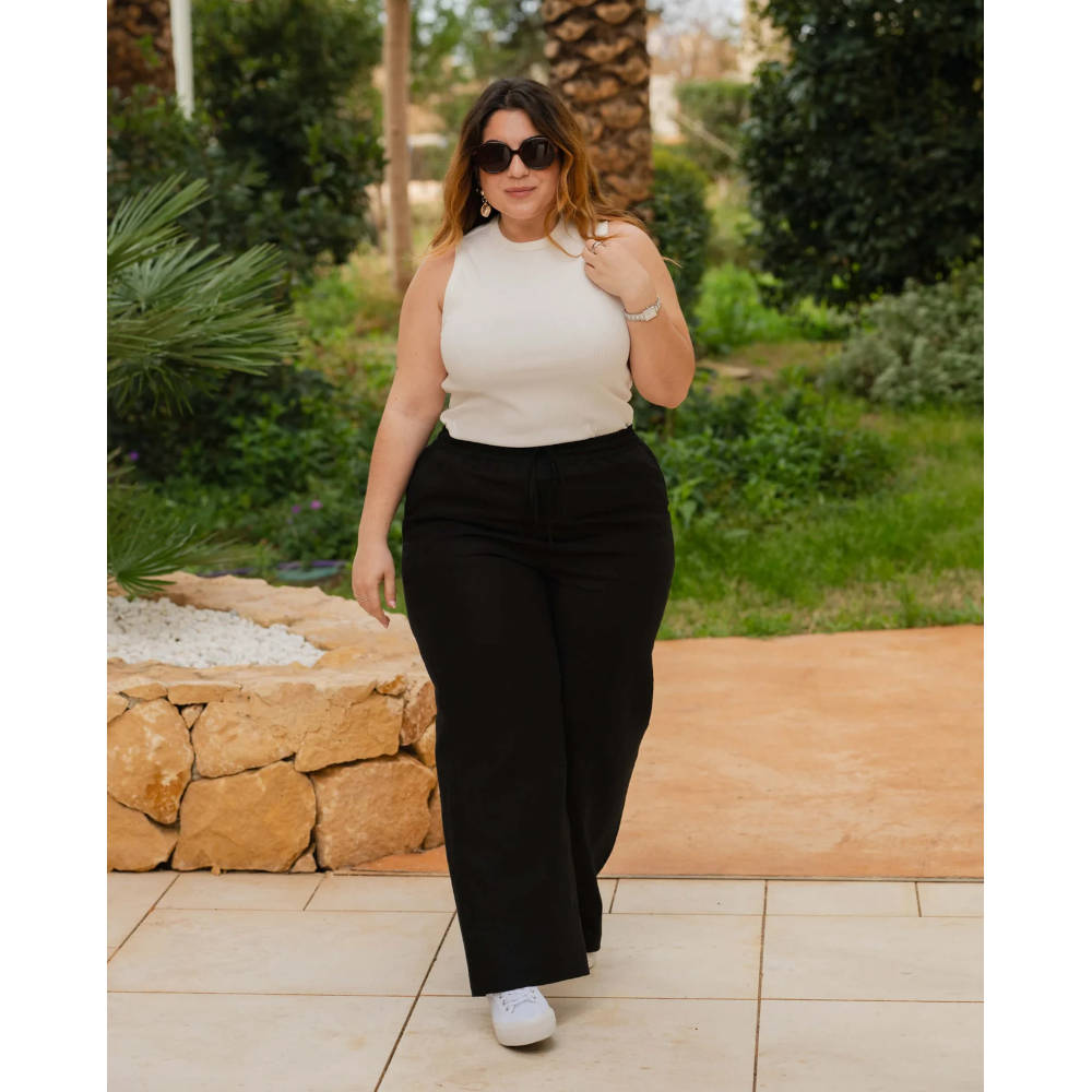 NAKOA Linen Trousers, Black