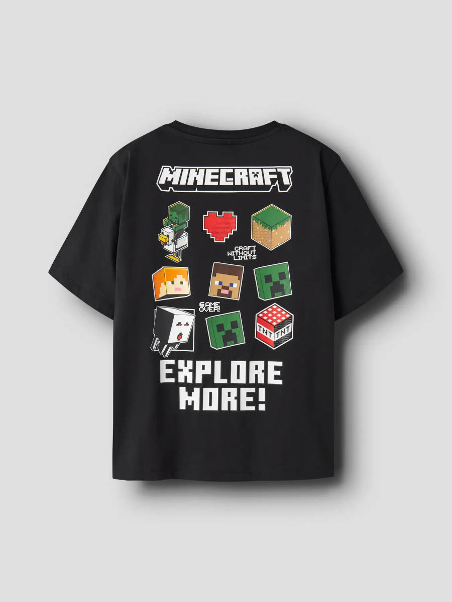 Alternative view of NAME IT NKMJULIO MINECRAFT t-paita, Black