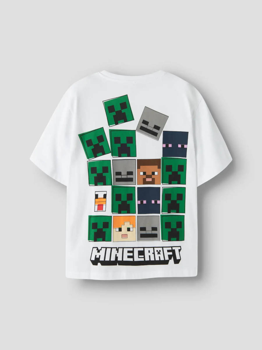 Alternative view of NAME IT NKMJULIO MINECRAFT t-paita, Bright White