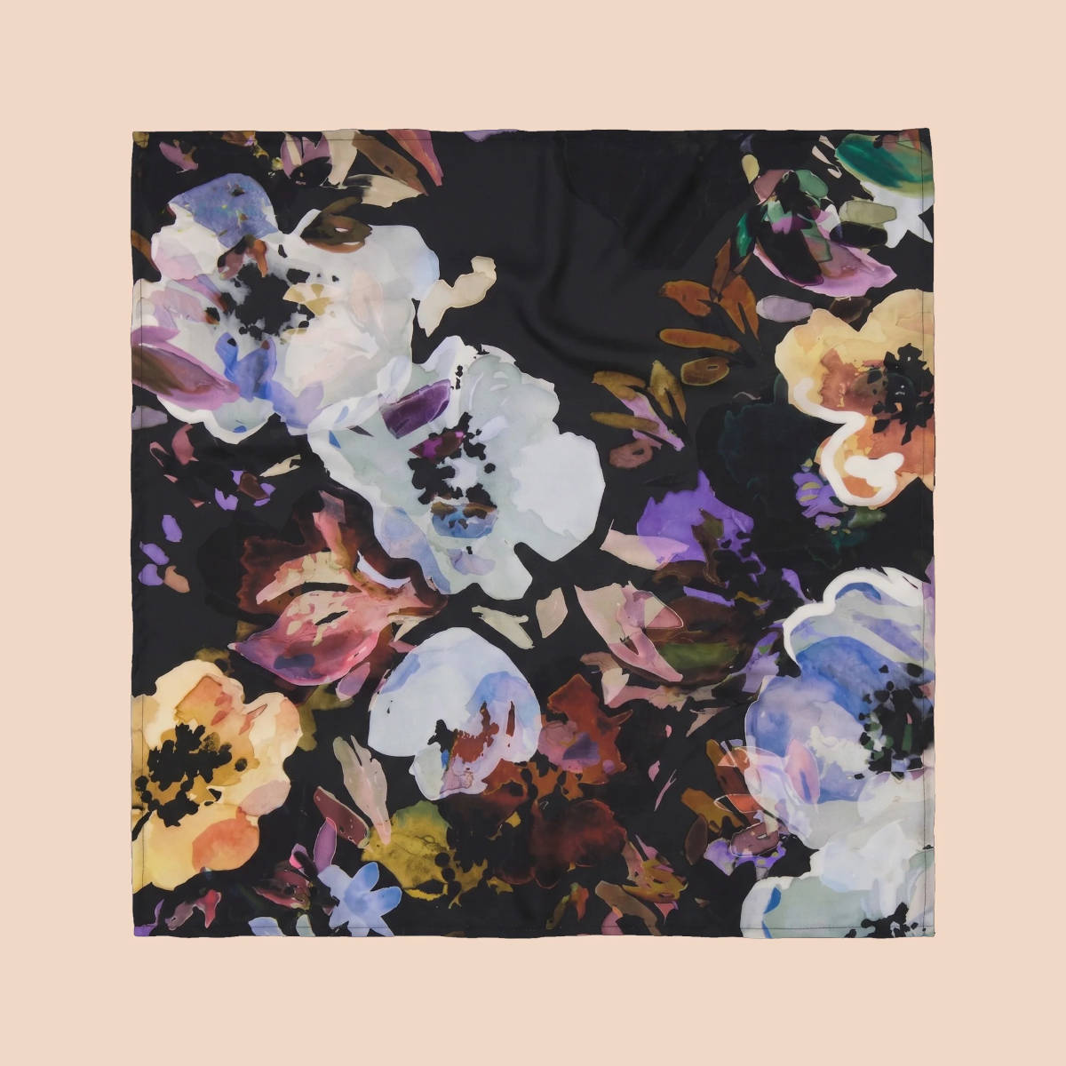 Alternative view of KAIKO Scarf Large, Black Anemone
