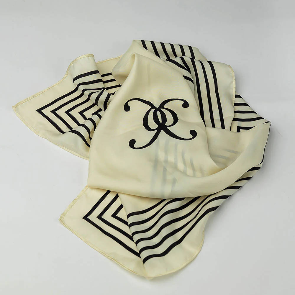 BOW19 Elle Silk Scarf huivi, Creme