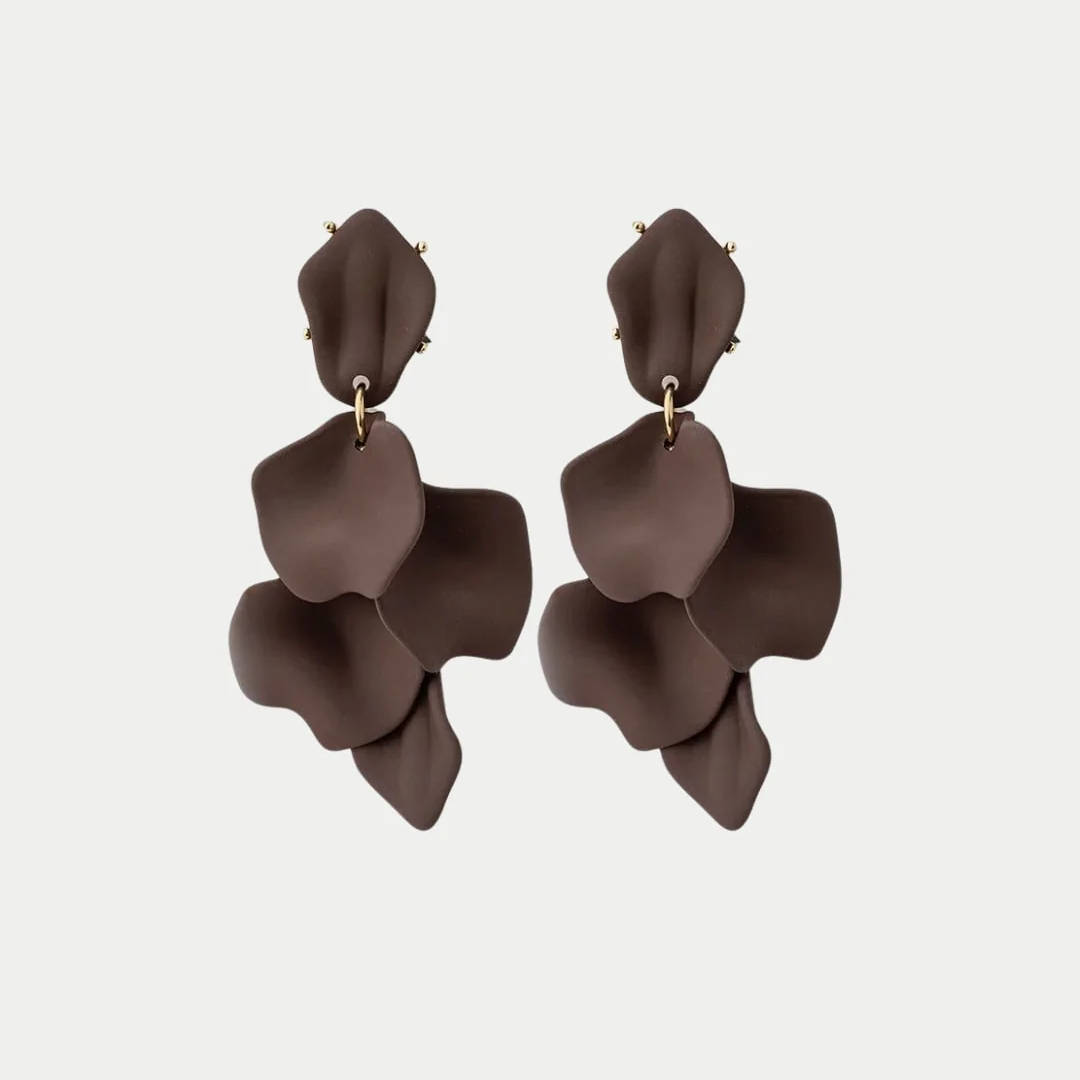 BOW19 Leaf korvakorut, Dark Brown