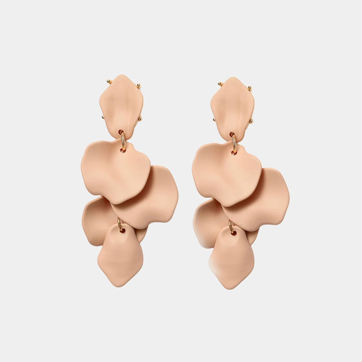 BOW19 Leaf korvakorut, Nude Pink