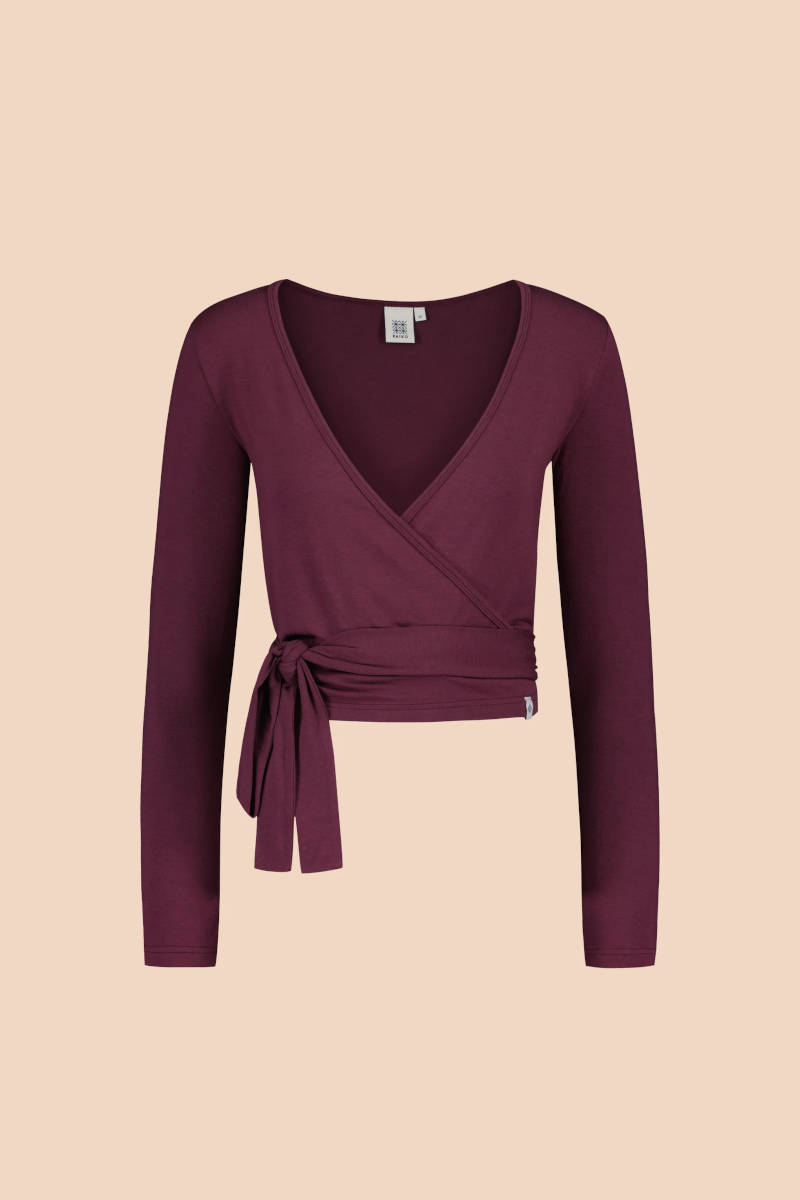 Alternative view of KAIKO WRAP TOP, Cherry