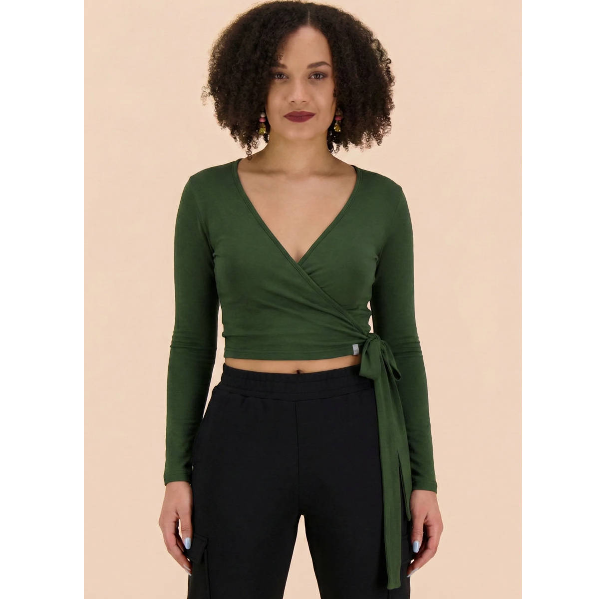 KAIKO WRAP TOP, Moss