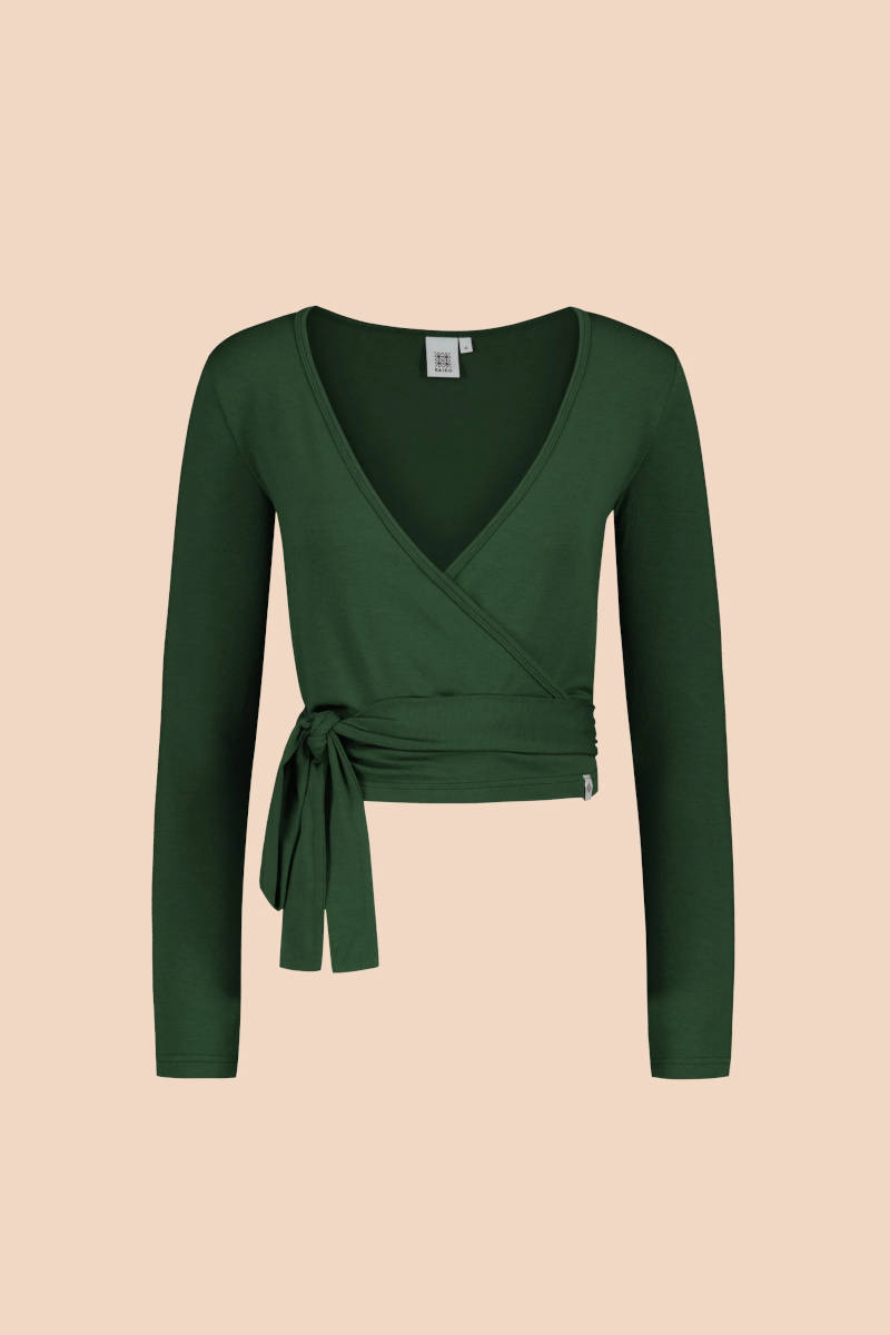 Alternative view of KAIKO WRAP TOP, Moss