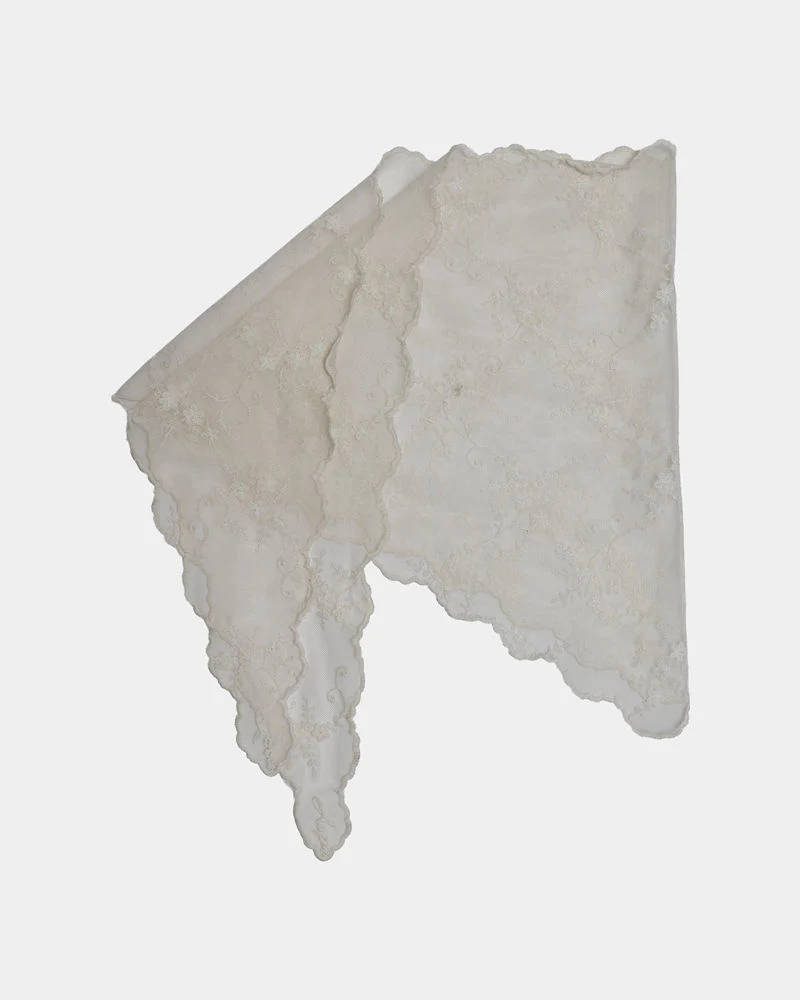 Alternative view of BOW19 Lace Scarf pitsihuivi, Offwhite