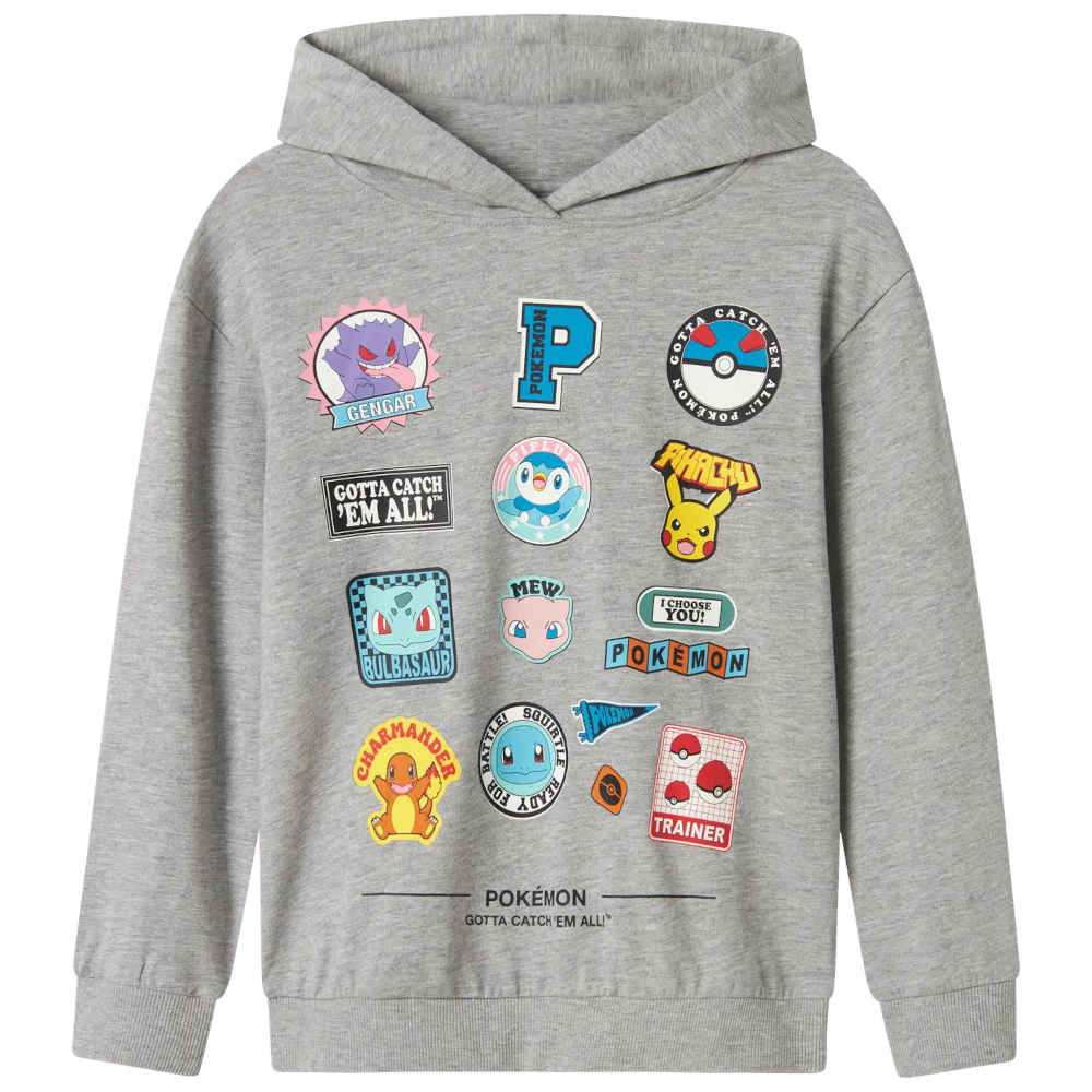 NAME IT NKMJIMM POKEMON huppari, Grey Melange