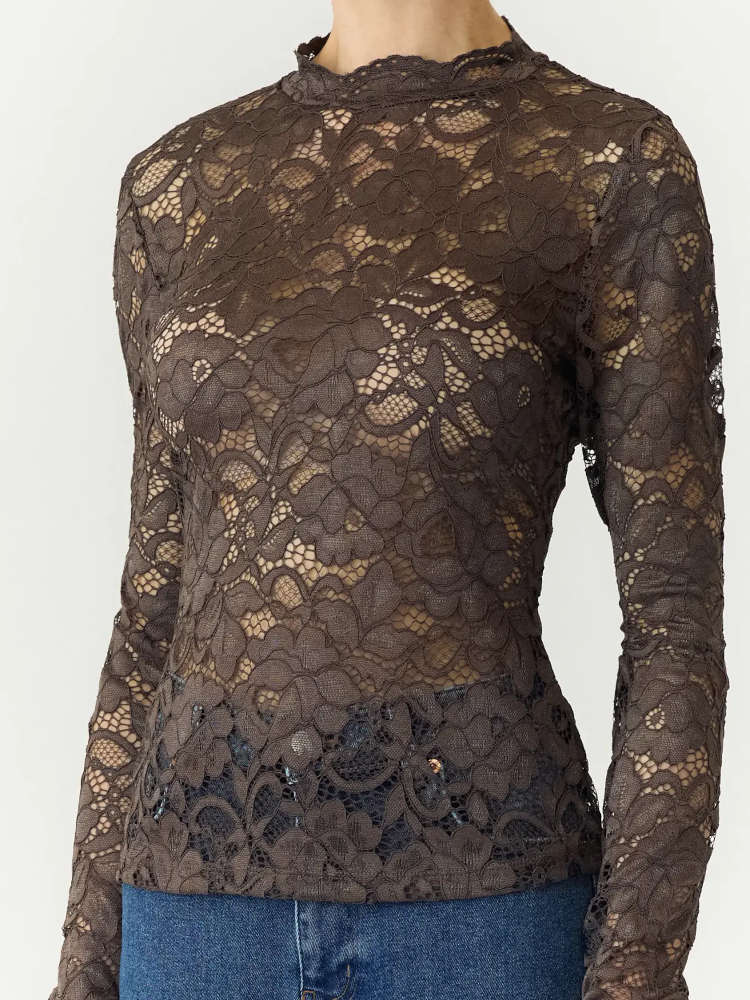Alternative view of YAS YASLACEY pitsipaita, Chocolate Brown