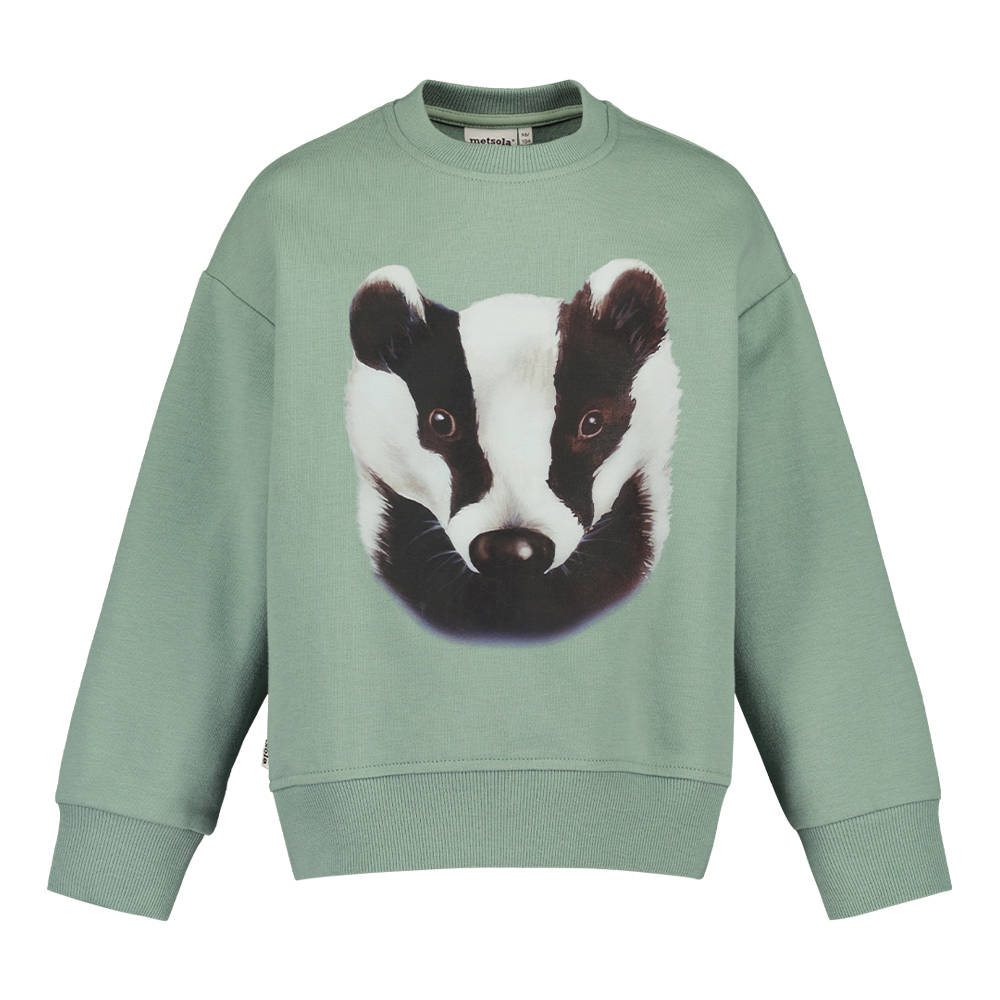 METSOLA BADGER oversize sweater, Dusty Green