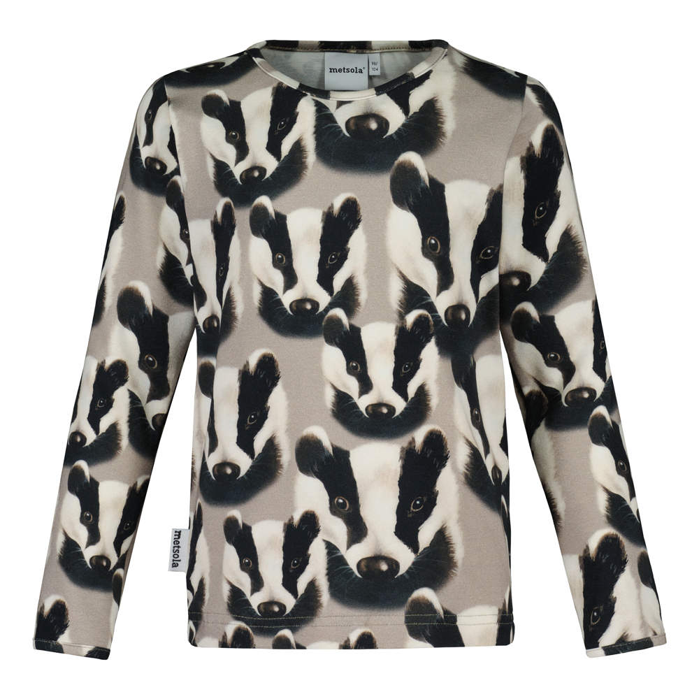 METSOLA BADGER SHIRT LS trikoopaita, Stormy